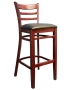 E1100BSRFO Ladder Back Wood Barstool