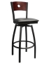 E163BSSRFO Swivel Circle Back Metal Barstool