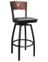 E160BSSRFO Swivel Star Back Metal Barstool