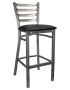 E135CBSRFO Clear Coated Ladderback Metal Barstool