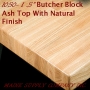 1050RFO Series Solid Ash Standard Butcher Block Table Tops