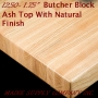 1250RFO Series Solid Ash Premium Butcher Block Table Tops