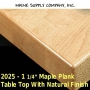 2025RFO Series Solid Maple Standard Plank Table Tops
