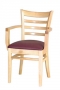 OD294USRFO Bistro Arm Chair With Upholstered Seat