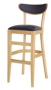 OD276USBRFO Boomerang Barstool With Upholstered Seat & Back